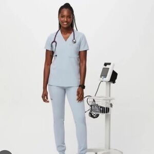 COPY - Figs scrub set-Pastel Blue